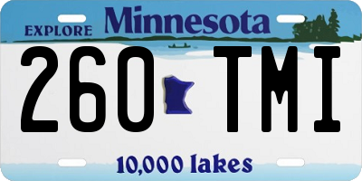 MN license plate 260TMI