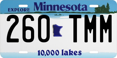 MN license plate 260TMM