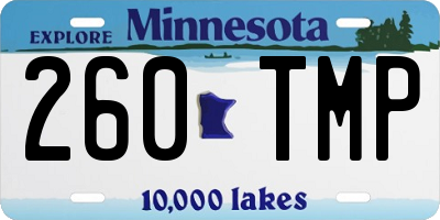 MN license plate 260TMP
