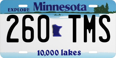 MN license plate 260TMS