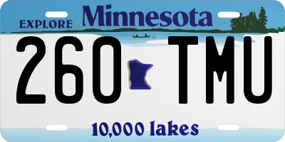 MN license plate 260TMU