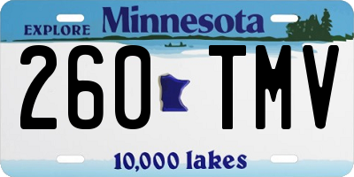 MN license plate 260TMV