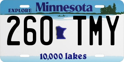 MN license plate 260TMY