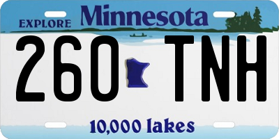 MN license plate 260TNH