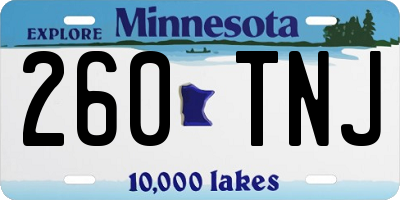 MN license plate 260TNJ