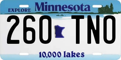 MN license plate 260TNO