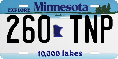 MN license plate 260TNP