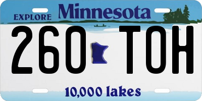 MN license plate 260TOH