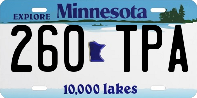 MN license plate 260TPA