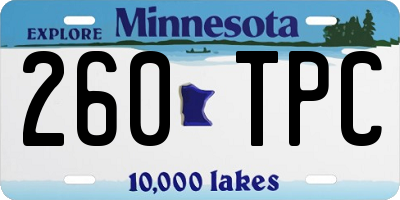 MN license plate 260TPC