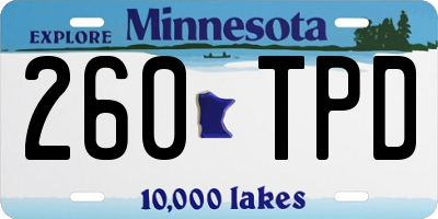 MN license plate 260TPD