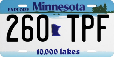 MN license plate 260TPF
