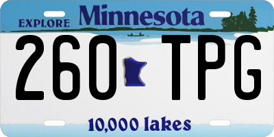 MN license plate 260TPG