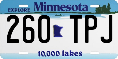 MN license plate 260TPJ