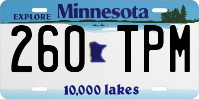 MN license plate 260TPM
