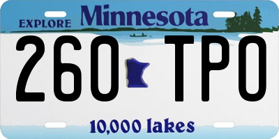 MN license plate 260TPO