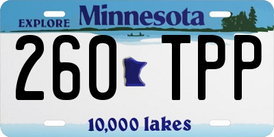 MN license plate 260TPP