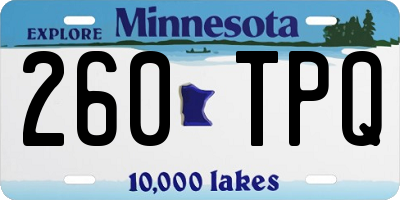 MN license plate 260TPQ