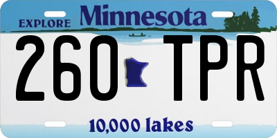MN license plate 260TPR