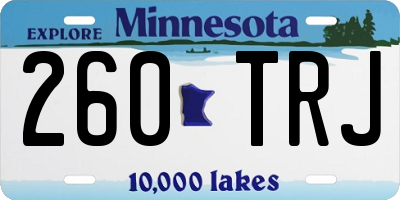 MN license plate 260TRJ