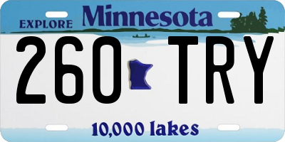 MN license plate 260TRY