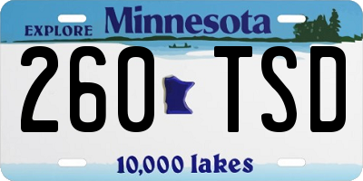 MN license plate 260TSD