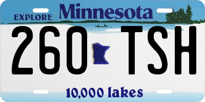 MN license plate 260TSH