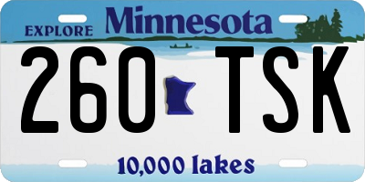 MN license plate 260TSK