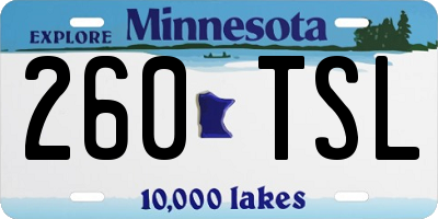 MN license plate 260TSL
