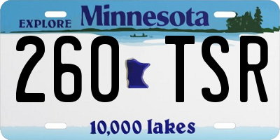 MN license plate 260TSR