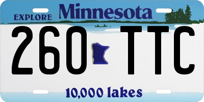 MN license plate 260TTC