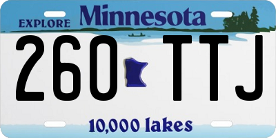 MN license plate 260TTJ