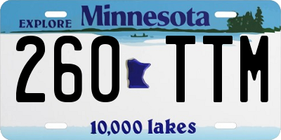 MN license plate 260TTM