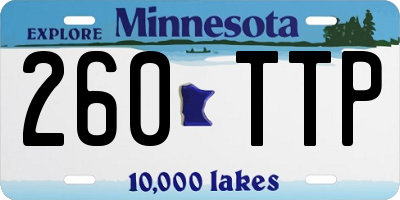 MN license plate 260TTP