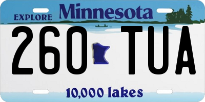 MN license plate 260TUA