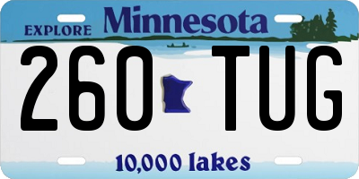 MN license plate 260TUG