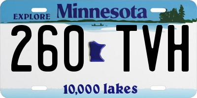 MN license plate 260TVH