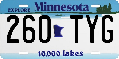 MN license plate 260TYG