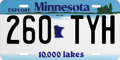 MN license plate 260TYH