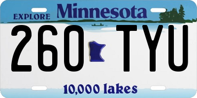 MN license plate 260TYU