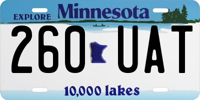 MN license plate 260UAT