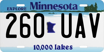 MN license plate 260UAV