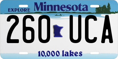 MN license plate 260UCA