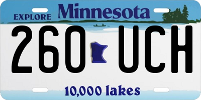 MN license plate 260UCH
