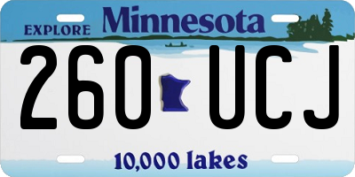 MN license plate 260UCJ