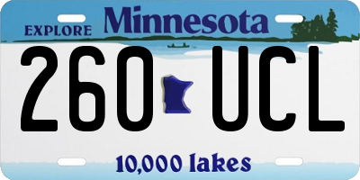 MN license plate 260UCL