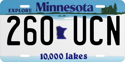 MN license plate 260UCN
