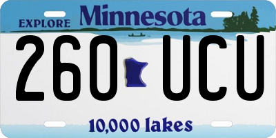 MN license plate 260UCU