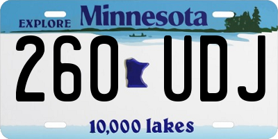 MN license plate 260UDJ