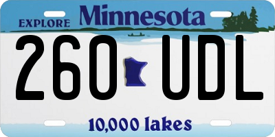 MN license plate 260UDL